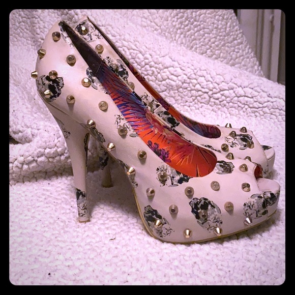 iron fist peep toe heels